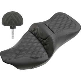 SADDLEMEN RoadSofa Extended Seat With Backrest Harley Davidson FLHR / FLHRXS / FLHX / FLTRX 1584-1923 07-24