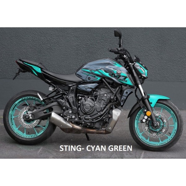 Sticker Kit For YAMAHA MT-07 / FZ-072021+  STING - Cyan Green – Bagoros  Performance