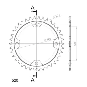 Supersprox / JT Rear sprocket 520 38T Yamaha XT / YFM / YFZ 250-700cc 87-18