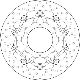 BREMBO Serie Oro apvalus plaukiojantis stabdžių diskas priekinis HONDA CBR 250-300cc 2011-2016