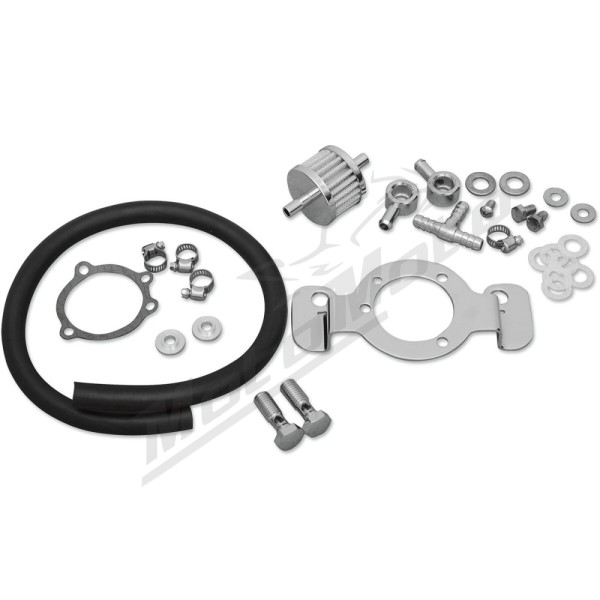 DRAG SPECIALTIES Crankcase Breather with Support Bracket Kit Harley Davidson XL 883-1200cc 07-22