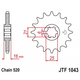 Front sprocket JTF1043