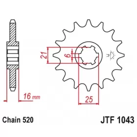 Front sprocket JTF1043