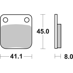 SBS Street 100CT Scooter Carbon Tech Organic Brake Pads Front Daelim / Peugeot / Sachs 50-125 80-15