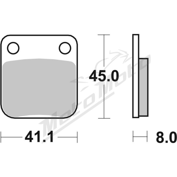 SBS Street 100CT Scooter Carbon Tech Organic Brake Pads Front Daelim / Peugeot / Sachs 50-125 80-15