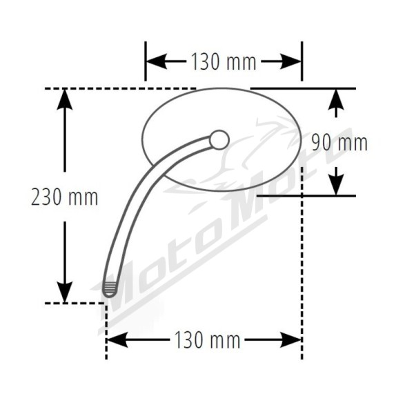 HIGHSIDER smart Handlebar Mirror M10 Kawasaki Z 900 2023