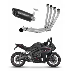 Honda CBR 650 R / E-Clutch 2024-2025 Full Exhaust System HP8 BLACK + dB killer