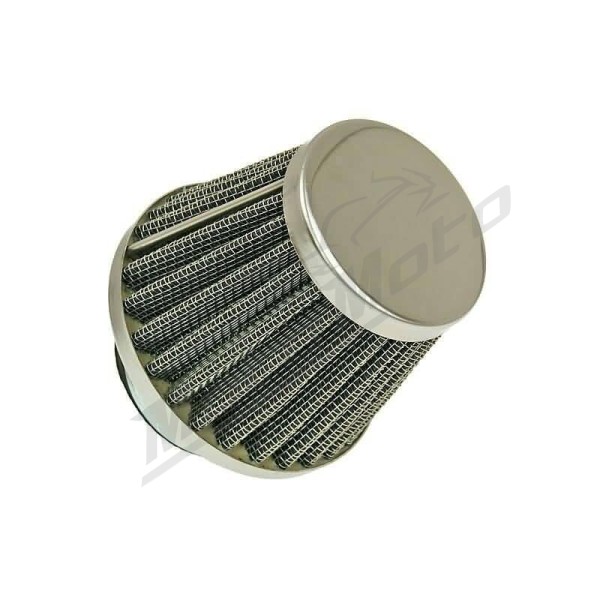 101 OCTANE Power Air Filter Universal Chrome Ø35mm