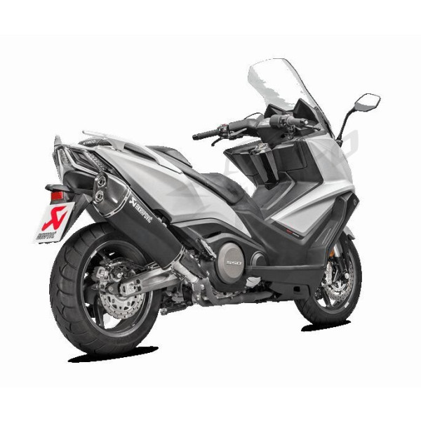 AKRAPOVIC Slip-On Line Muffler Stainless Steel / Carbon Fiber Kymco AK 550 17-20
