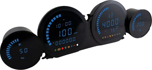 KOSO NORTH AMERICA HD-03L Four-Piece LED Gauge Kit Harley Davidson FLHX / FLHXS / FLHXST / FLTRK 1690-1923cc 14-24