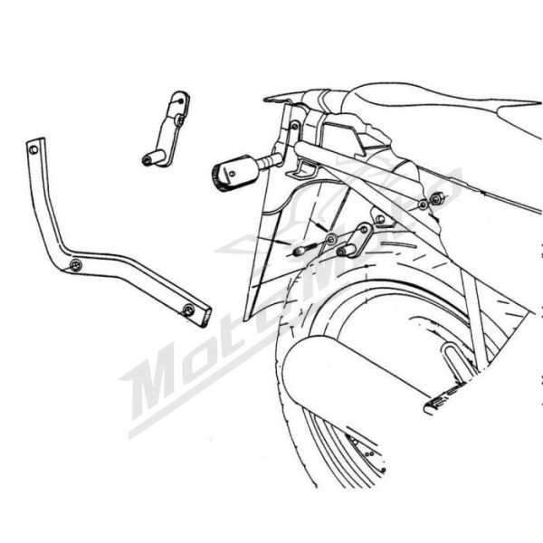 KAPPA Rear storage box bracket Yamaha XJ 600 Diversion 91-03