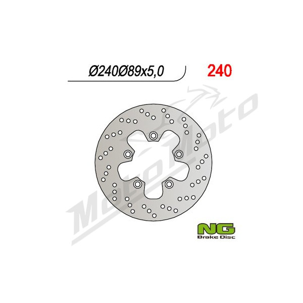 NG BRAKES Rear Fixed Brake Disc 240mm Kawasaki / Kymco / Piaggio 125-1200cc 85-21