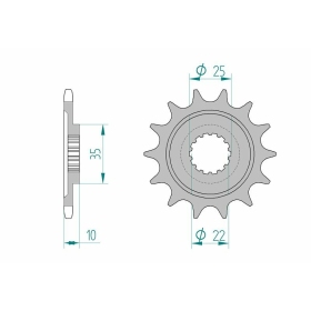 AFAM Steel Standard Front Sprocket 94604 - 520 14 teeth MV AGUSTA BRUTALE 750cc 01-10