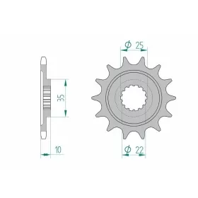 AFAM Steel Standard Front Sprocket 94604 - 520 14 teeth MV AGUSTA BRUTALE 750cc 01-10