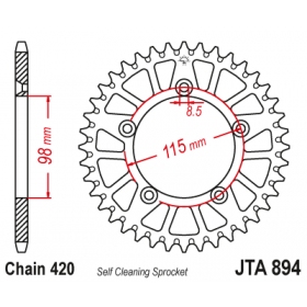 Rear sprocket ALU JTA894