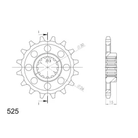 Supersprox / JT Front sprocket 525 17T BMW HP4 / M1000RR / S1000R / RR / XR 1000cc 09-22