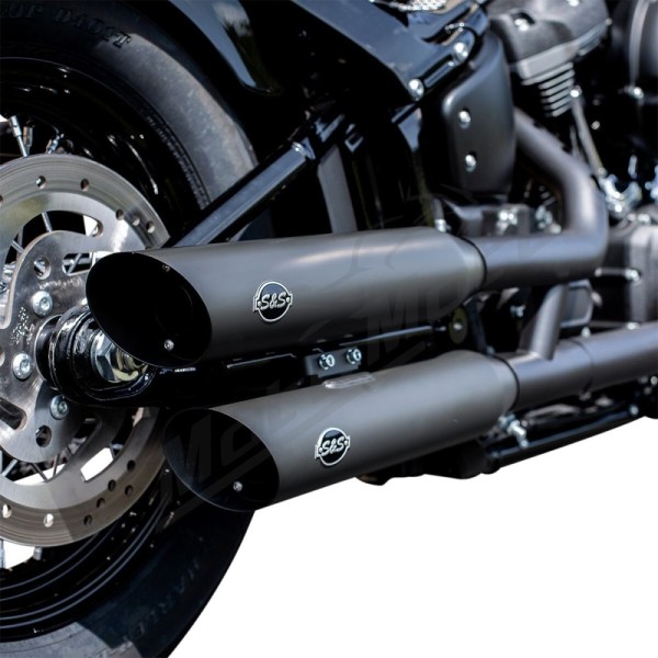 S&S CYCLE Slash-Cut Slip-On Mufflers Harley Davidson FLFB / FLFBS / FLSL 1750-1923cc 18-23