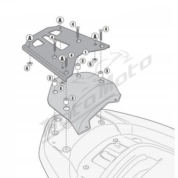 KAPPA Top case frame With Monokey Plate Honda Forza 300 ABS 13-17