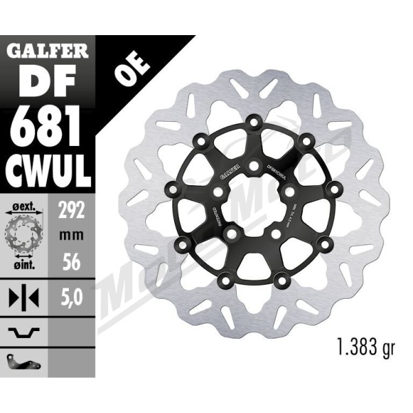 GALFER Wave® Rear Brake Rotor Harley Davidson FLD / FLSTCI / FXDBP / FXSB / XL / XLH 883-1923cc 00-23