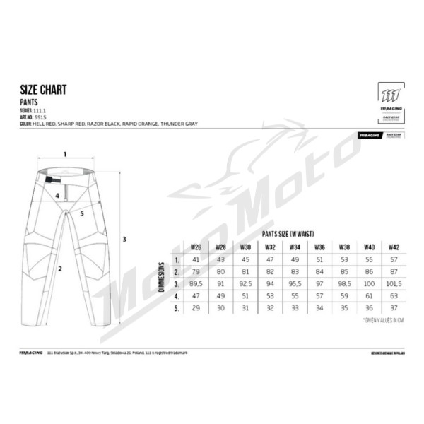 111 Racing Off Road Pants