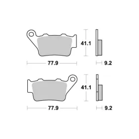 Sbs Brakepads Carbon Tech rear Aprilia / BMW / Ducati / Harley-Davidson / Honda / Husaberg / Husqvarna / KTM / Triumph / Yamaha 125-1200cc 96-22