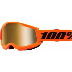 OFF ROAD 100% Strata 2 Goggles (Mirrored Lens) Neon Orange
