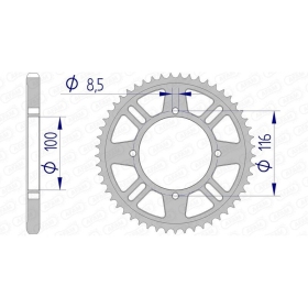 AFAM Aluminium Rear Sprocket 428 50-55 teeth