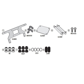 KAPPA Stiklo montavimo kompl. ​​​​​​​Yamaha Tenere 700 19-24
