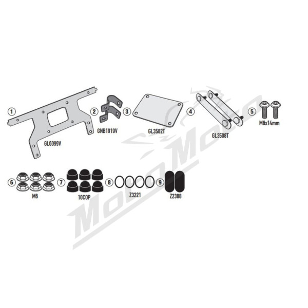 KAPPA Stiklo montavimo kompl. ​​​​​​​Yamaha Tenere 700 19-24