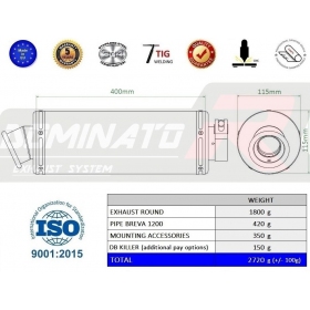 Duslintuvo bakelis Dominator ROUND MOTO GUZZI BREVA 1200 