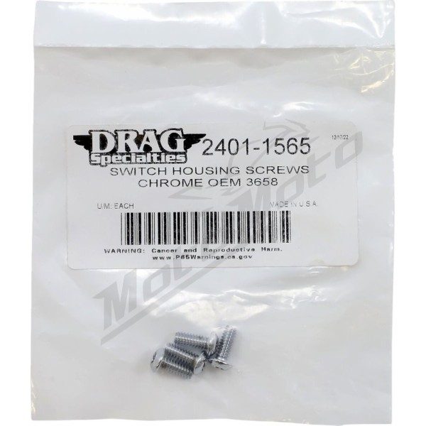 DRAG SPECIALTIES Switch Housing Screw Kit M5 x 1.0