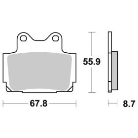 Sbs stabdžių trinkelės 570LS Sintered YAMAHA
