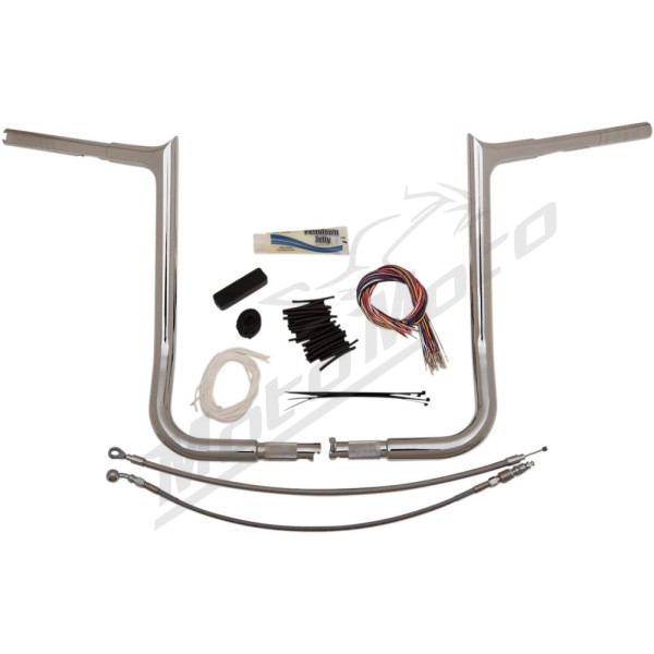 FAT BAGGERS INC. PointedTop Handlebar Kit Chrome 91.5x40.5cm Harley Davidson FLHT / FLHTC / FLHTK / FLHXXX 1584-1690 08-13
