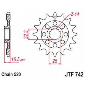 Front sprocket JTF742