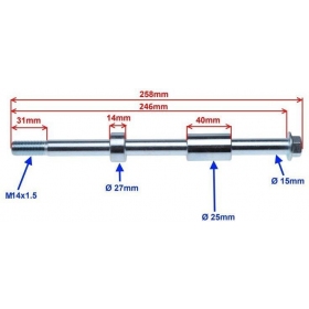 Smeigė M14x1,5 (ilgis 246mm/ Ø25mm/ Ø27mm)