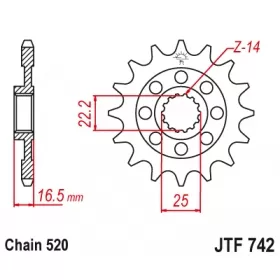 Front sprocket JTF742