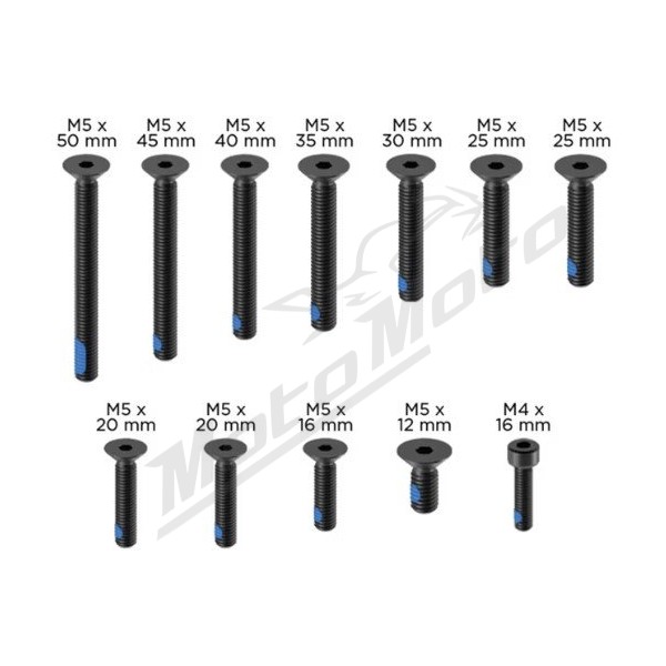 Quad Lock Screw Set PRO Black 12pcs