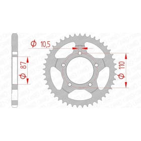 AFAM Steel Standard Rear Sprocket 525 42-48 teeth