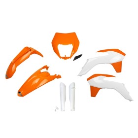 UFO Plastics kit KTM EXC / EXC-F 125-500cc 14-16 Orange/White