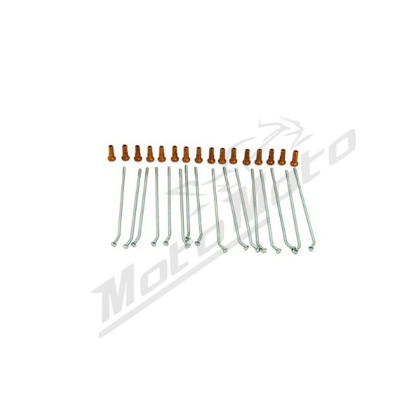 KITE Rear Wheel Spoke And Nipple Replacement Kit Black 12" 16pcs.