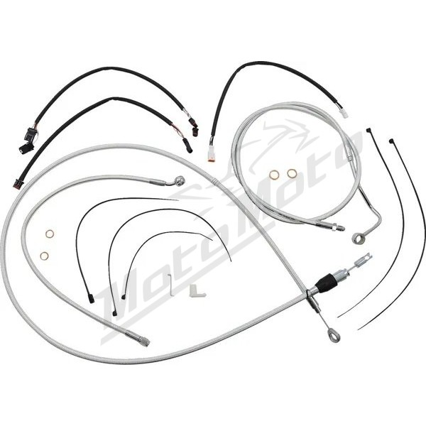 MAGNUM SHIELDING Sterling Chromite handlebars Cables / Lines Kit 30.5/35.5cm Harely Davidson FLTRK / FLTRX / FLTRXST / FLTRXS 1750/1977 21-24