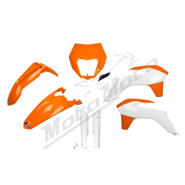UFO Plastics kit KTM EXC / EXC-F 125-500cc 14-16 Orange/White