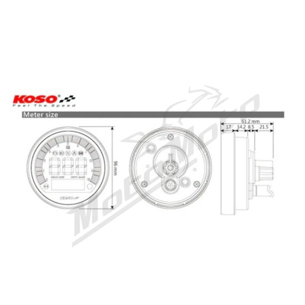 KOSO DL-04 Universal Meter Unlimited Ø96mm