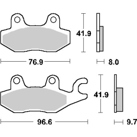 SBS KH165/2 Brake Pads MZ / Triumph / Yamaha / Voxan 125-1200cc 89-08