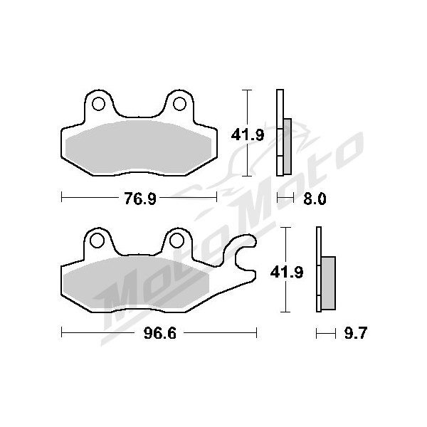 SBS KH165/2 Brake Pads MZ / Triumph / Yamaha / Voxan 125-1200cc 89-08