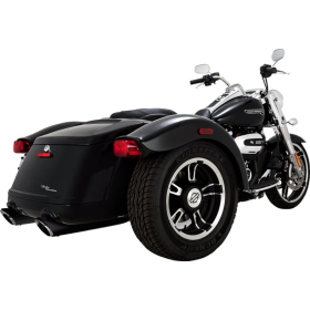 VANCE & HINES Twin Slash Slip-On Mufflers Black Harley Davidson FLRT / FLTRT 1750-1868cc 17-25