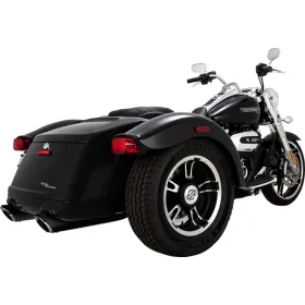 VANCE & HINES "Twin Slash Slip-On" duslintuvai Juodi Harley Davidson FLRT / FLTRT 1750-1868cc 17-25