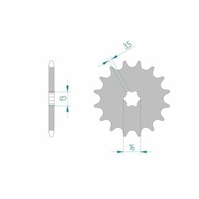 AFAM Steel Standard Front Sprocket 420 9-17 teeth SUZUKI / YAMAHA 50cc 78-06