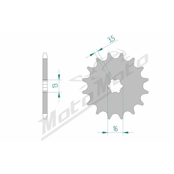 AFAM Steel Standard Front Sprocket 420 9-17 teeth SUZUKI / YAMAHA 50cc 78-06