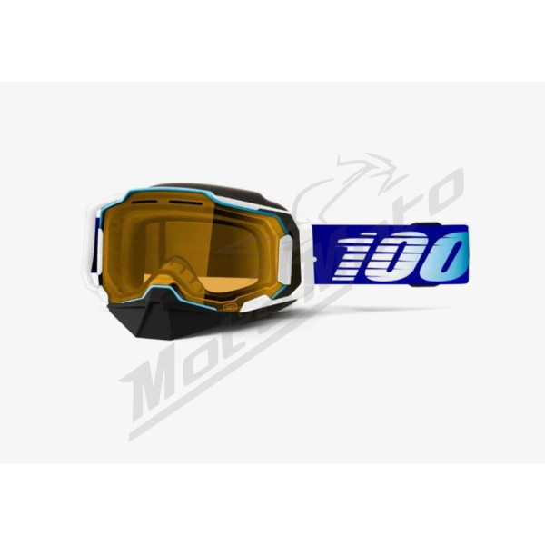 100% Armega Snowmobile Goggles (Yellow Lens)